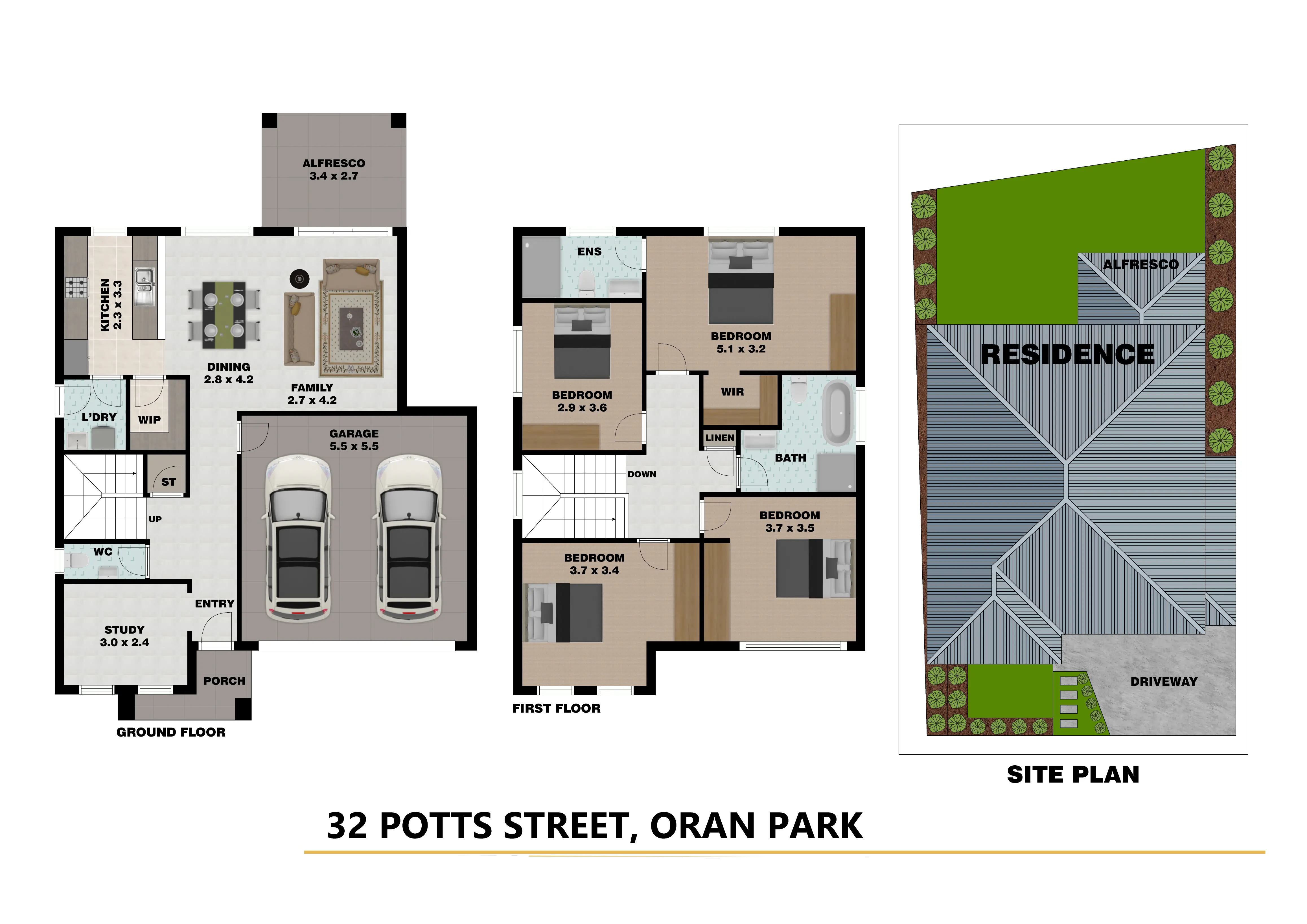 Floor Plan with Site Plan — VizCraft UK real estate portfolio sample